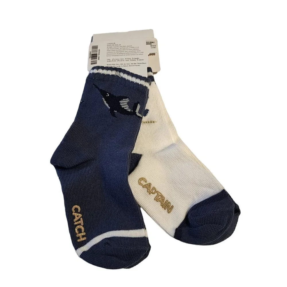 Gymboree boy size 2T-3T Socks 2 pairs New Nautical